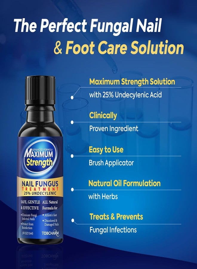 Tobcharm Toenail Fungus Treatment with 25% Undecylenic Acid, Toe Fungus Treatment for Toenail, Fungus Nail Treatment, Toenail Fungus Treatment Extra Strength, Fungal Nail Treatment for Athletes Foot - 2pcs - Image 4